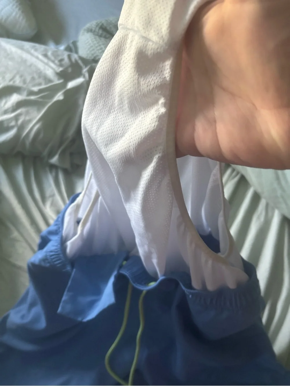 Vineyard Vines Bright Blue Swim Trunks with Lime Drawstring